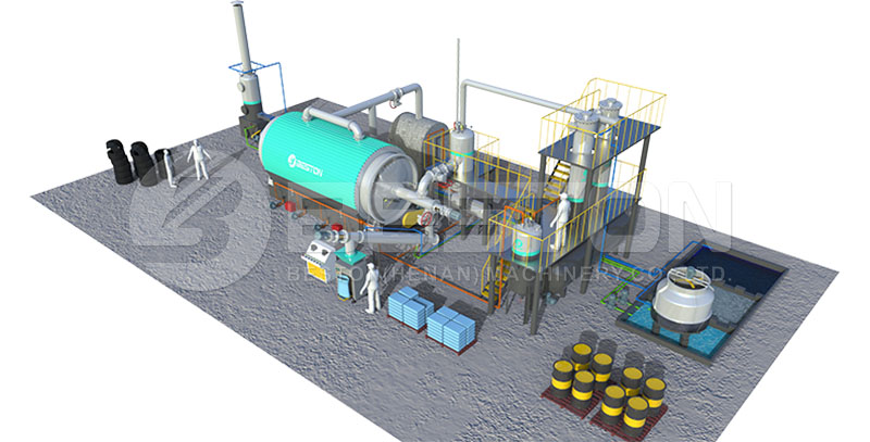 3D Drawing of Waste Pyrolysis Plant