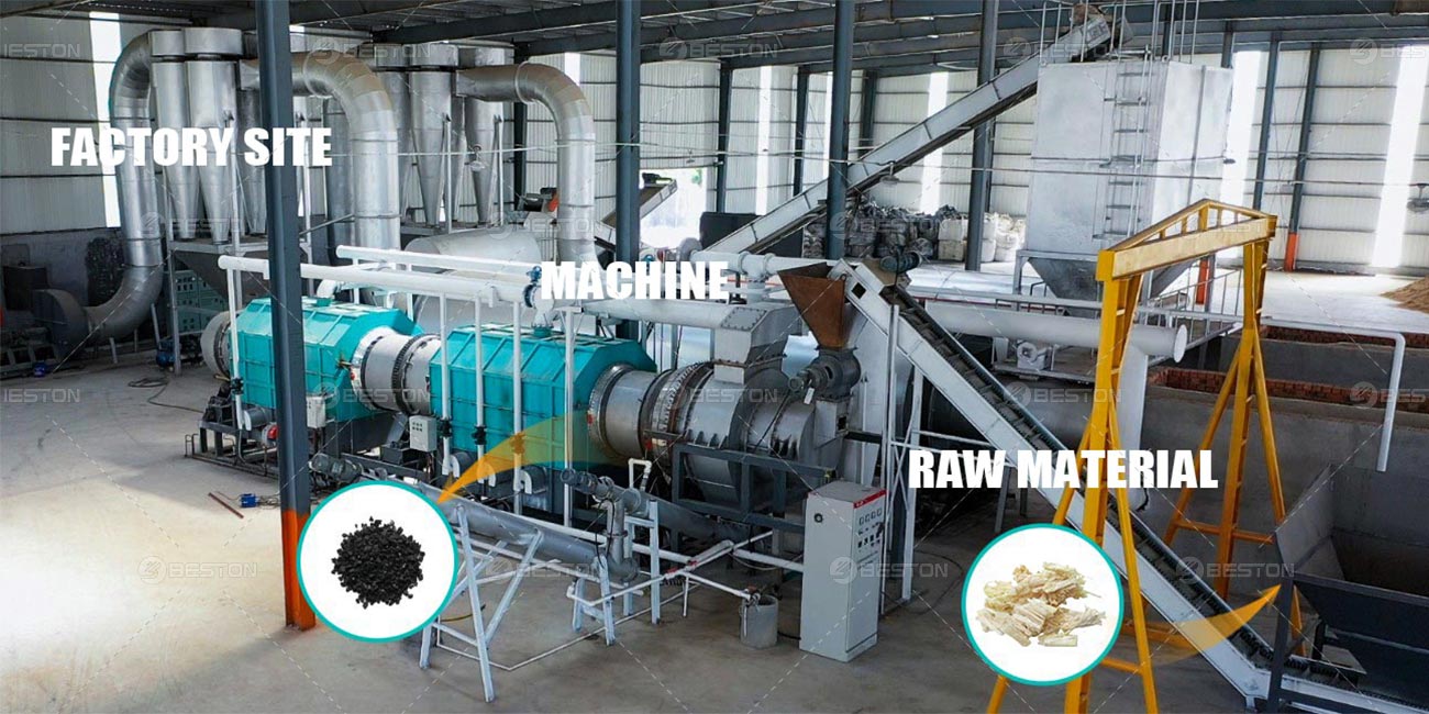 Sugarcane Bagasse to Charcoal Machine